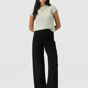 Averie Wide Leg Pant - Black