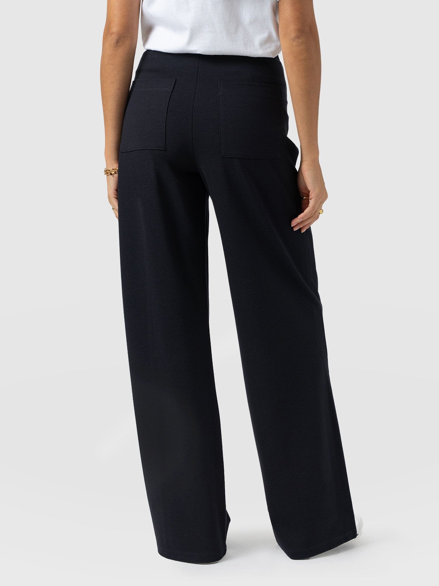Averie Wide Leg Pant - Navy Molten
