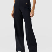 Averie Wide Leg Pant - Navy Molten