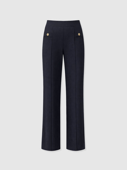 Averie Wide Leg Pant - Navy Molten