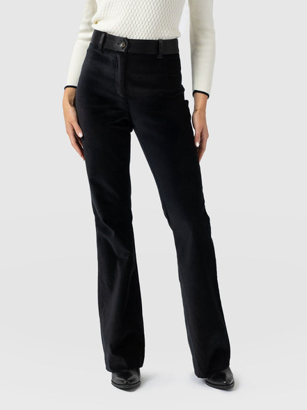 Axel Flared Pant - Black Velvet