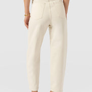 Barrel Leg Jean - Cream