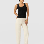 Barrel Leg Jean - Cream