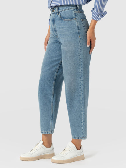 Barrel Leg Jean - Light Blue