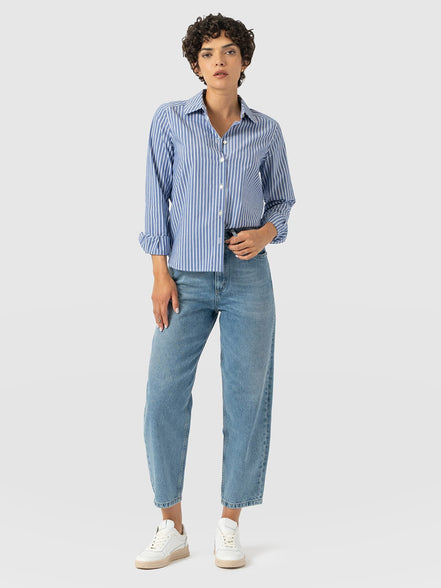 Barrel Leg Jean - Light Blue