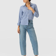 Barrel Leg Jean - Light Blue