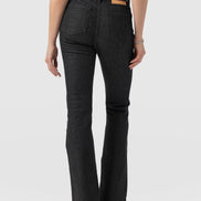 Bowie Stretch Flare Jeans - Black Wash