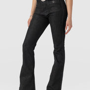 Bowie Stretch Flare Jeans - Black Wash