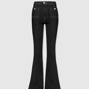 Bowie Stretch Flare Jeans - Black Wash
