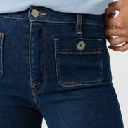 Bowie Stretch Flare Jeans - Mid Blue