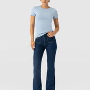 Bowie Stretch Flare Jeans - Mid Blue