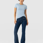Bowie Stretch Flare Jeans - Mid Blue