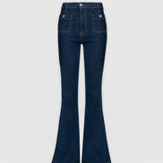 Bowie Stretch Flare Jeans - Mid Blue