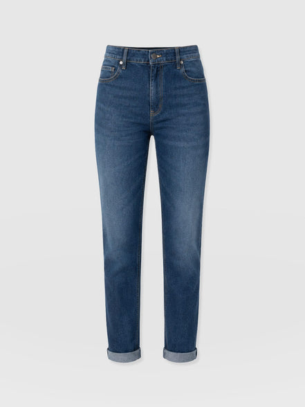 Boyfriend Jeans - Mid Blue