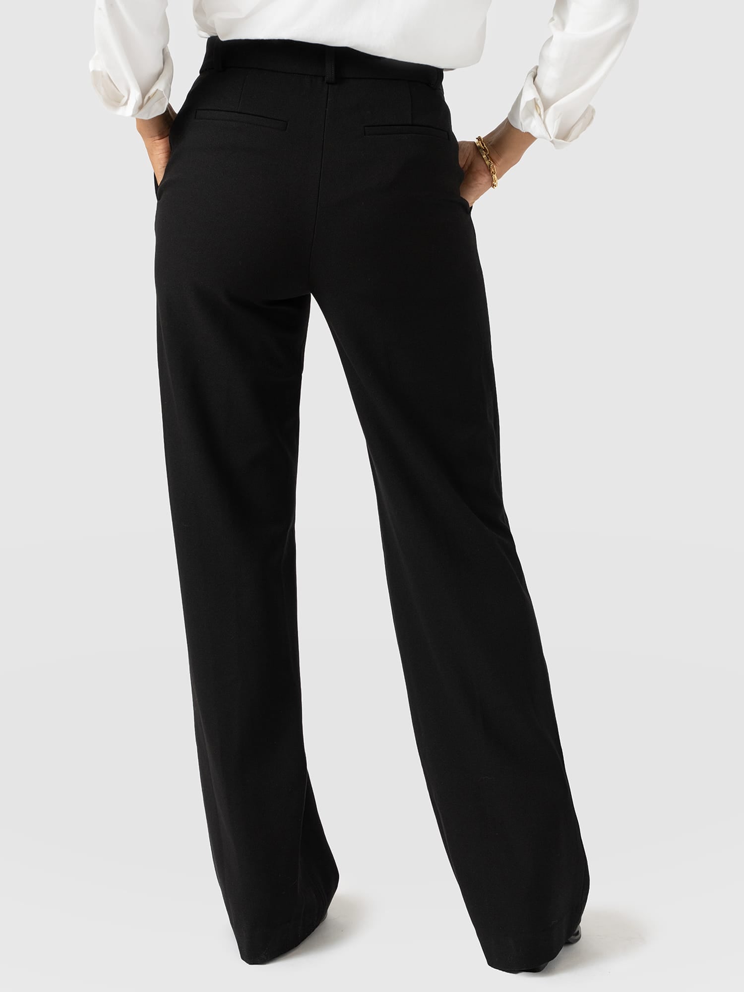 Cambridge Tailored Wide Leg Pant - Black