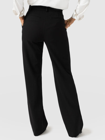 Cambridge Tailored Wide Leg Pant - Black