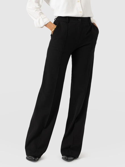 Cambridge Tailored Wide Leg Pant - Black