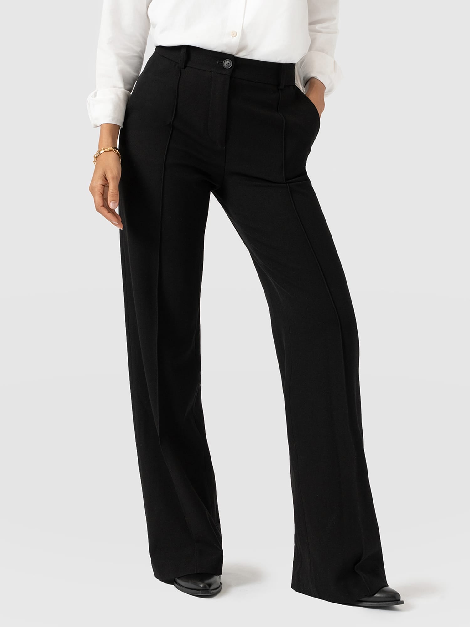 Cambridge Tailored Wide Leg Pant - Black