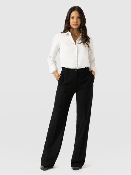 Cambridge Tailored Wide Leg Pant - Black
