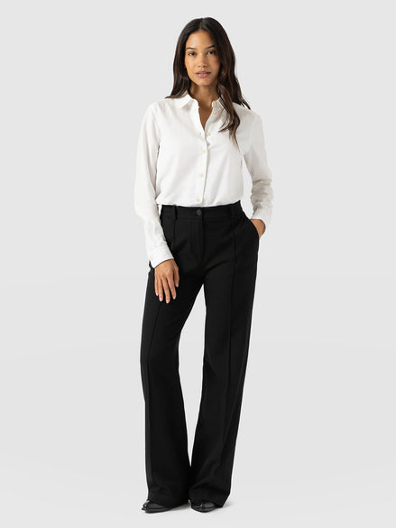 Cambridge Tailored Wide Leg Pant - Black