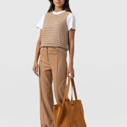 Cambridge Tailored Wide Leg Pant - Camel