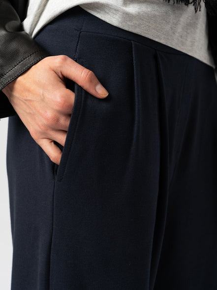 Camden Wide Leg Pant - Navy