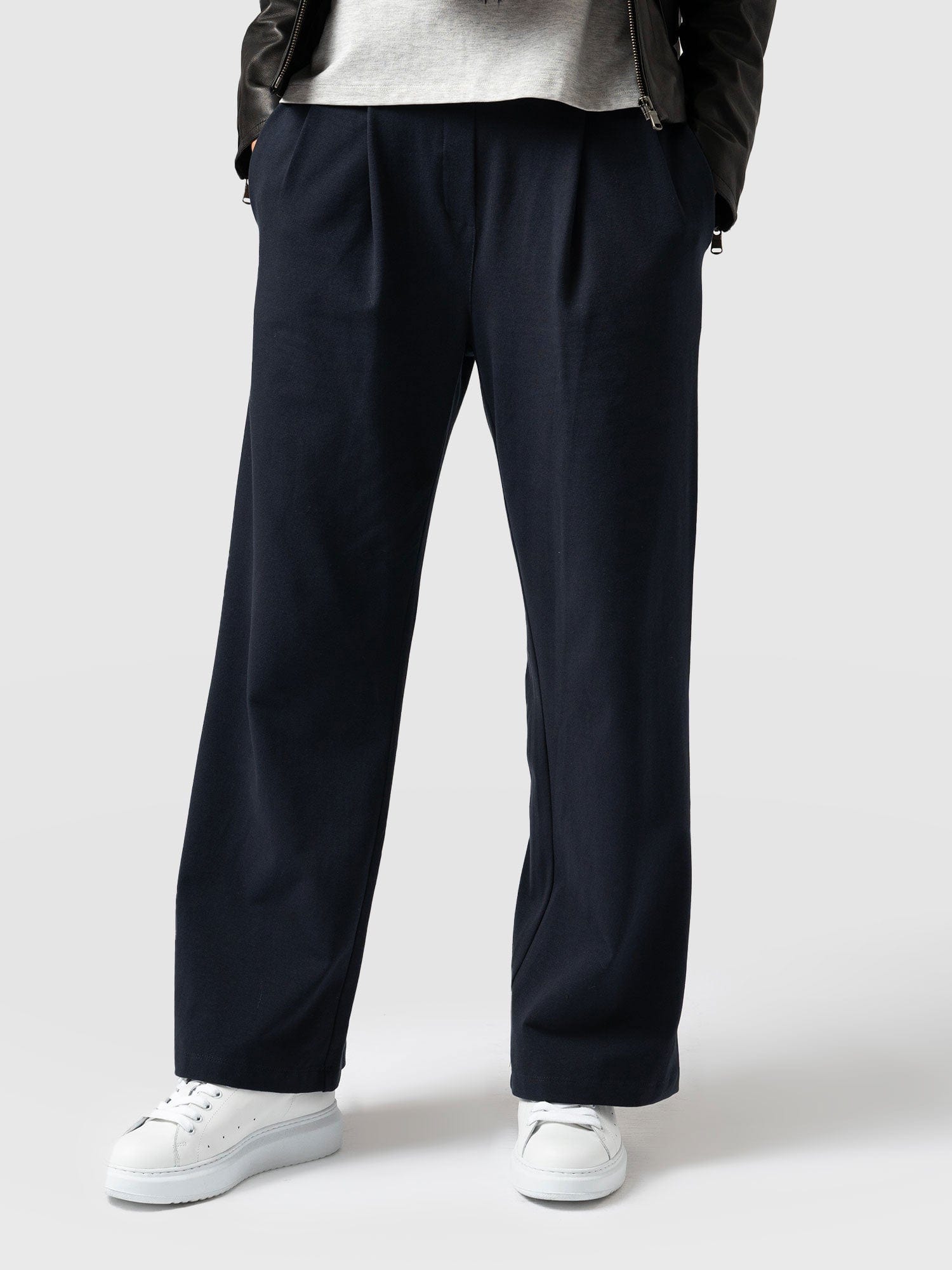 Camden Wide Leg Pant - Navy