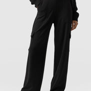 Cargo Chelsea Wide Leg Pant - Black