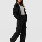 Cargo Chelsea Wide Leg Pant - Black