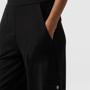 Cargo Chelsea Wide Leg Pant - Black