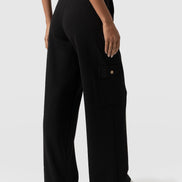 Cargo Chelsea Wide Leg Pant - Black