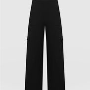 Cargo Chelsea Wide Leg Pant - Black