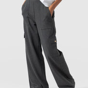 Cargo Chelsea Wide Leg Pant - Charcoal