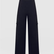 Cargo Chelsea Wide Leg Pant - Navy