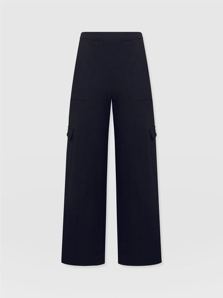 Cargo Chelsea Wide Leg Pant - Navy