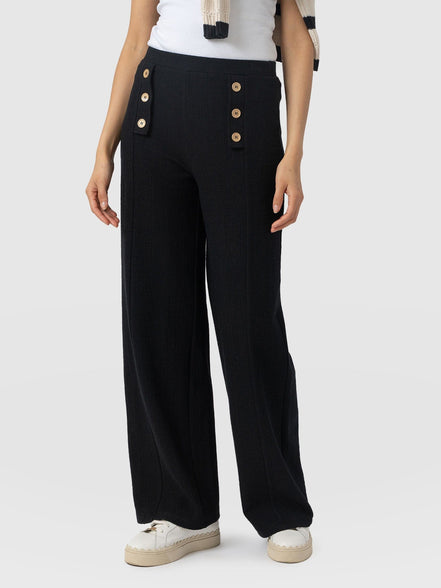 Chelsea Pant - Black Textured