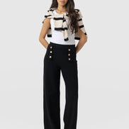 Chelsea Pant - Black Textured