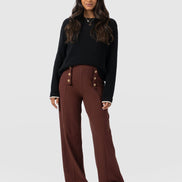 Chelsea Pant - Maroon Textured