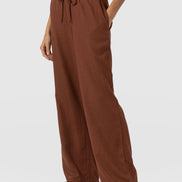 Corinne Linen Pant - Russet Brown