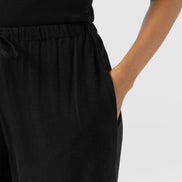 Corinne Linen Pant - Black