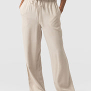 Corinne Linen Pant - Oatmeal