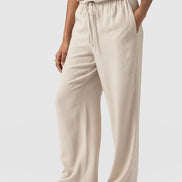 Corinne Linen Pant - Oatmeal