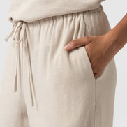 Corinne Linen Pant - Oatmeal