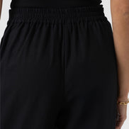 Corinne Wide Leg Linen Pant - Black