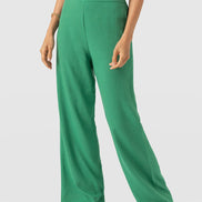 Corinne Wide Leg Linen Pant - Green