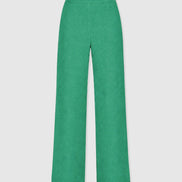 Corinne Wide Leg Linen Pant - Green