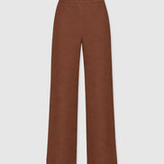 Corinne Wide Leg Linen Pant - Russet Brown