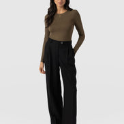 Argent Wide Leg Pant - Black