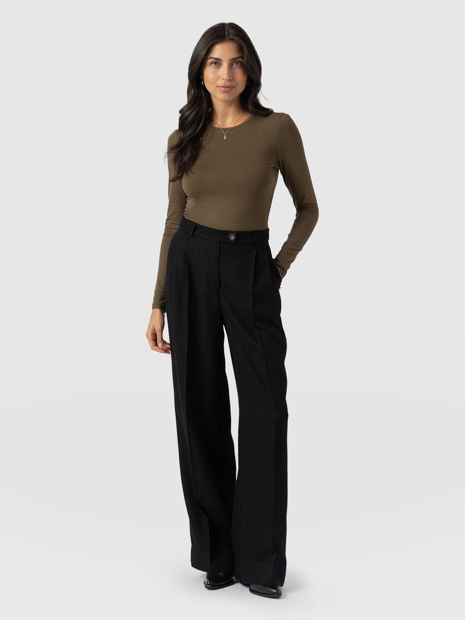 Argent Wide Leg Pant - Black