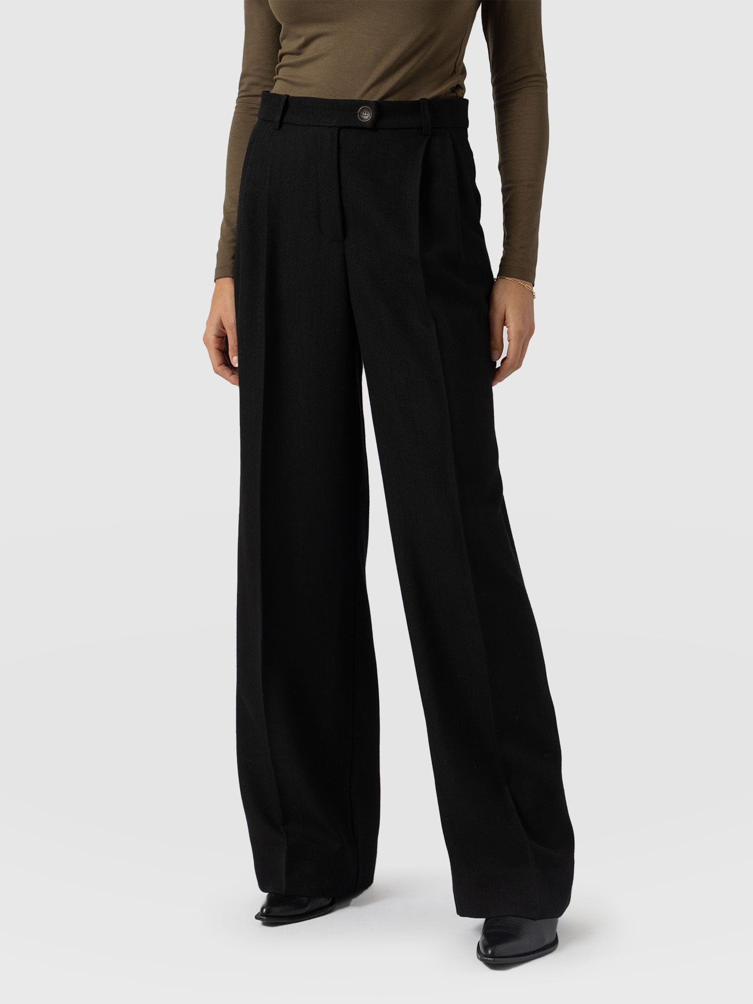Argent Wide Leg Pant - Black